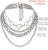 Simple Heart Necklace Lolita Choker Chain Layered Cuban Chunky Silver Chain Necklace for Women Men Chic y2k Clothes Jewelry...