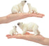 Toymany 6PCS Polar Bear Figurines Toy with Polar Bear Cub, 2-4" Realistic Plastic Arctic Animals Figures Family Set for Christmas Educational Toys...