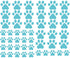 49 Pieces/Set Dog Paws Wall Decals Vinyl Pawprints Sticker Animal Footprint Wall Art Decoration for Kids Boy Girl Baby Nursery Bedroom Living Room...