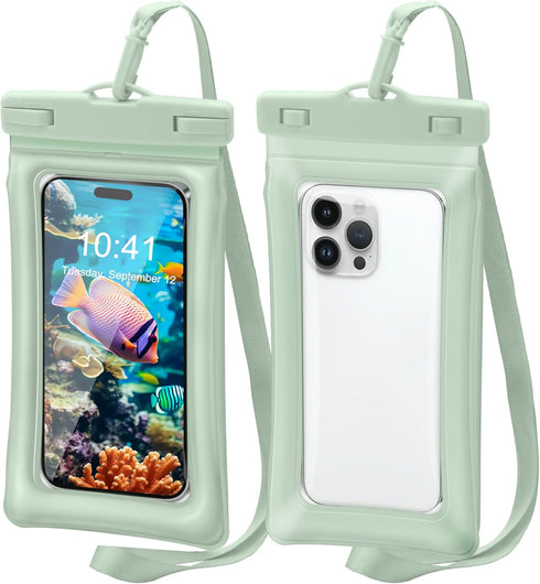Floating Waterproof Cell Phone Pouch, Large Waterproof Case for iPhone 15 14 13 Pro Max Samsung LG Cellphone,IPX8 Dry Bag Travel Size Toiletries f...