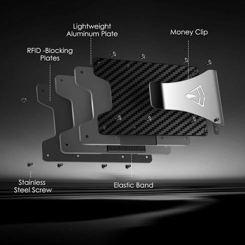 Slim Minimalist Wallet for Men with Money Clip - 15 Credit Card Holder RFID Wallet for Men - Front Pocket Mens Wallet with Compact Design - Easy t...