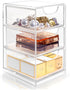 Small Desk Organizer with Drawer, Desktop Organization for Office Supplies, Jewelry Storage Box...