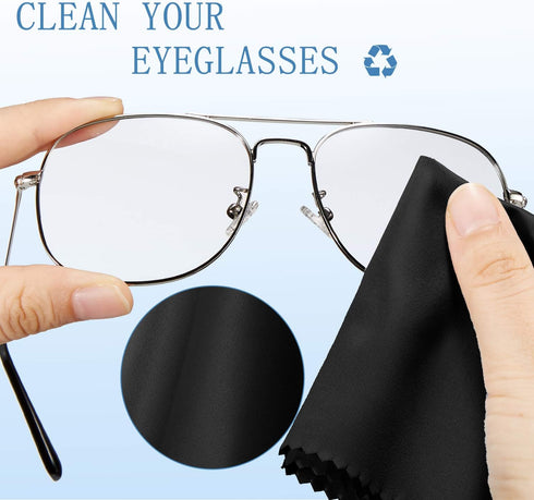50 Pieces Microfiber Cleaning Cloths for Glasses 7 x 6 Inch Eyeglasses Cleaning Cloth Lens Glasses Cleaning Cloth for Electronics Glasses Screen C...