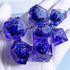 Dragon Eye Liquid Core DND Dice Set Resin Sharp Edged Dice Handmade D&D Dice for Role Playing Dungeons and Dragons Game (Styles 3 Purple)...