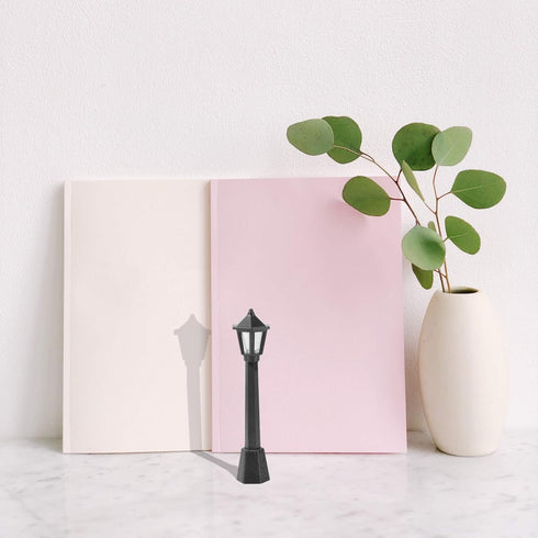 SEWACC 6pcs Mini Street Light Models Miniature Street Lamp Models Decorative Pathway Lantern Post for Miniature Doll House Micro Landscape Lamppos...