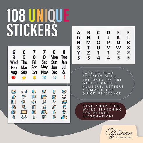 25 Manila Index Card Dividers 4x6 - Index Card Organizer Dividers with Tabs & 108 Stickers for Index Cards 4x6 - Recipe Card Dividers, Note Card O...