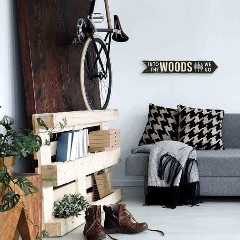 Into the Woods Arrow Wood Wall Decor - Rustic Outdoorsy Wall Art for Cabin, Lodge, or Man Cave...