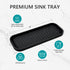 Silicone Sponge Holder Kitchen Sink Organizer Tray Dish Caddy Soap Dispenser, Scrubber Spoon Holder, Dishwashing Accessories (Black, 2 Pack)...