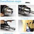 6 Pcs Hex Shank Magnetic Power Nut Driver Set, 1/4 Inch Quick Connect Hex Shank Tool Set, Works with 6/8/10/12/14/17 mm Hex Drive Jacks, Chrome Va...