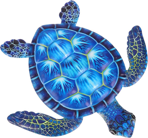 Cabilock Metal Sea Turtle Wall Decor Nautical Ornaments 3D Metal Hanging Decor Beach Sculptures Home Decor for Home Indoor Backyard Patio Garden B...