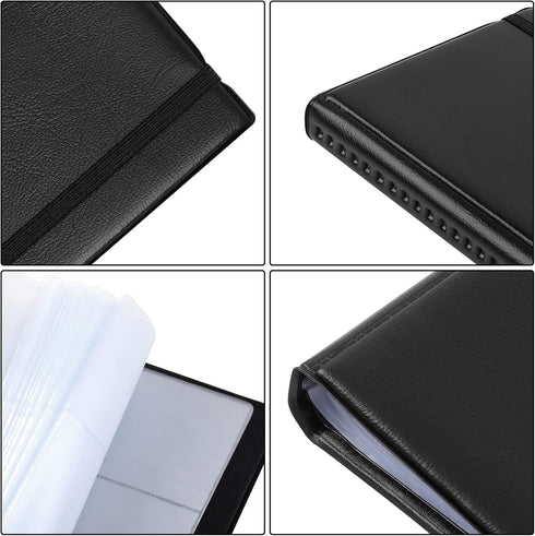 2 Pack Business Card Organizer, 180 Cards Business Cards Holder, Business Card Book, Credit Card Organizer for Men & Women...