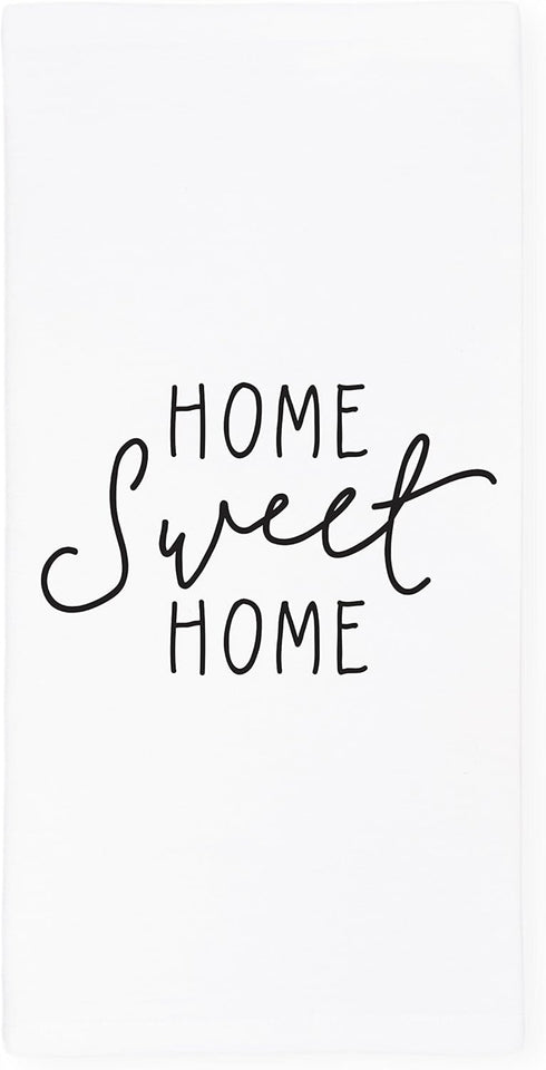 The Cotton & Canvas Co. Home Sweet Home Soft and Absorbent Kitchen Tea Towel, Flour Sack Towel and Dish Cloth...