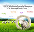 Wool Car Steering Wheel Cover 100% Australia Sheepskin Fur Steering Wheel Protector, Fluffy Warm Durable and High Elasticity Suit for Steering Whe...