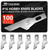 100 Pack Hobby Blades Craft Knife Blade Refill #16 Hobby Knife Replacement Blades with Storage Box for DIY Cutting Caving...