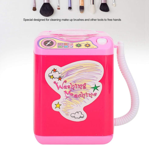 MIni Electric Washing Machine,ANGGREK Mini Simulation Washing Machine Electric Makeup Brush Washing Machine(red)...
