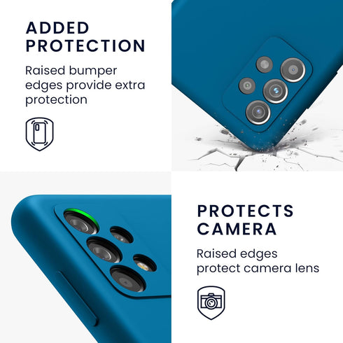 kwmobile Case Compatible with Samsung Galaxy A52 / A52 5G / A52s 5G Case - TPU Silicone Phone Cover with Soft Finish - Blue Reef...