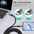 AGVEE 2 Pack 6ft USB-C OTG to Micro USB Cable, Braided Charger Data Sync Cord Charging Wire Adapter for Samsung Galaxy S7 S6, J7, J3, LG, PS4, Kin...