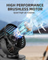 TUNISE Mini Clip on Fan, Battery Operated Desk Fan, Digital display?3 Speeds Adjustable, Bidirectional 360 ° Adjustable, Super Strong Wind, Portab...