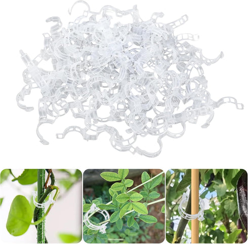 50 PCS Secured Plastic Plant Clip,Climbing Plant Support Garden Clips,For Support,Grape Vine,Tomato Vine, Vegetables Plants,Vine to Grow Upright a...