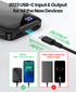EAFU Portable Charger, Compact 10000mAh USB C Power Bank, Triple 3A High-Speed External Battery Pack with Flashlight for iPhone 15 14 13 12 11 X P...