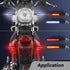 Motorcycle Indicators Flowing Turn Signal Lights Motorbike Turning Indicators Daytime Running Lights Brake Lights 12V for Motorcycle Motorbike(Pac...