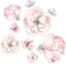 Lambs & Ivy Signature Botanical Baby Pink/Gray Watercolor Floral Wall Decals...