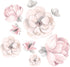 Lambs & Ivy Signature Botanical Baby Pink/Gray Watercolor Floral Wall Decals...