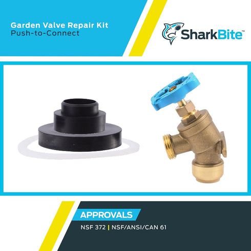 SharkBite O-Ring Repair Kit for Garden Valves, 25758...