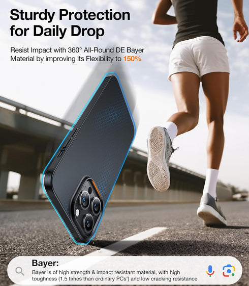 TORRAS Magnetic Slim-Fit for iPhone 14 Pro Max Phone Case, Ultra-Thin Case Compatible with MagSafe, Matte Hard PC Cover Protective Anti-Fingerprin...