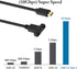USB 3.1 Type C Panel Mount Extension Adapter Cable Gen 2 USB Type C 3.1 Female Panel Mount to Male Cable,Supports Charging,Data,Audio,Video Cable ...