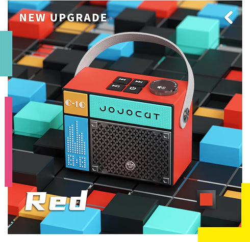 Retro Bluetooth Speaker, Portable Magic Cube Bluetooth Speaker with Clear Sound, Cute Wireless Speaker, Cyberpunk Accessories Decor for Office Roo...