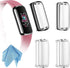 Fintie 4 Pack Screen Protector Case Compatible with Fitbit Luxe, Soft TPU Full Protective Screen Cover Saver Bumper, Black, Silver, 2 Clear...