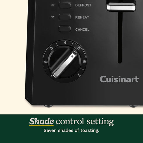 Cuisinart CPT-122BK 2-Slice Compact Plastic Toaster, Black...