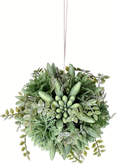 Vickerman Everyday 5" Artificial Mixed Gray Green Succulent Ball - Faux Floral Decor - Home Or Office Arrangement Accent - Maintenance Free...