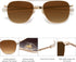 SOJOS Small Polarized Aviator Sunglasses for Men Women Classic Double Bridge Square Aviators SJ1179...