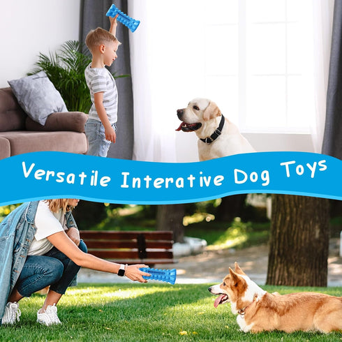 Dog Squeaky Toys for Aggressive Chewers, Toothbrush Stick Durable Dog Chew Toys for Large Dog Medium Breed, Indestructible Tough Dogs Toys for Tee...