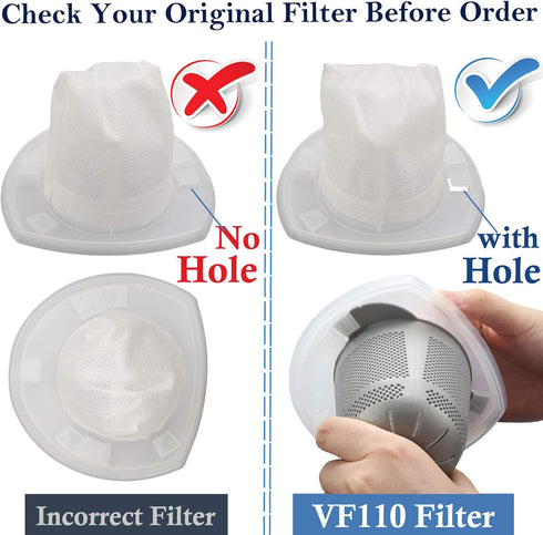 10 Pack Replacement Filter for Black & Decker Power Tools VF110 Vacuum CHV1410L CHV9610 CHV1210 CHV1510 CHV1410 CHV1410B BDH2000L, 90558113-01...