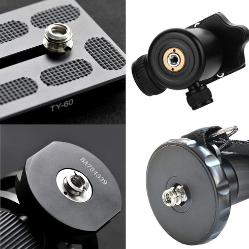 8PCS 1/4 Inch to 3/8 Inch Male Camera Screw Mount Adapter, 1/4 Inch to 1/4 Inch Male Tripod Screw Adapter, and 1/4 Inch Female Thread to 3/8 Inch ...