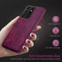 LOHASIC for Galaxy S21 Ultra 5G Case, Luxury Elegant PU Leather Flexible Bumper Rugged Non-Slip Grip Shockproof Full Body Protective Cover Women C...