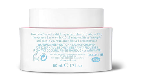 Bliss What a Melon Overnight Facial Mask - 1.7 Oz - Reviving & De-stressing Overnight Mask - Hydrates, Nourishes, and Softens - All Skin Types - V...