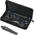 LAKE of FIRE Scissors Case with Zippers and Leather Cover for Convenient Storage and Protection (Black+Gray)...