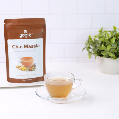 Chai tea spice blend | Go-Yogik Chai Masala| Authentic Indian blend (80 cups)-3.5oz | Lab Tested | Caffiene Free | Vegan | Gluten Free | Unsweeten...