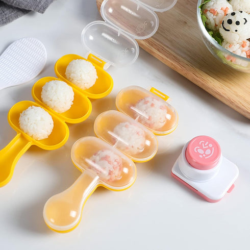 MXY Rice Ball Mould Shaker Sushi Roll Maker Kitchen Tools for Shake DIY Lunch with a Mini Rice Paddle (L-819)...