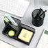 Pen Holder for Desk, Desk Organizers Set-3 Compartments Mesh Pencil Holder with Pencil Pen Cup and Paper Clip holder, Desk Accessories for Marker ...