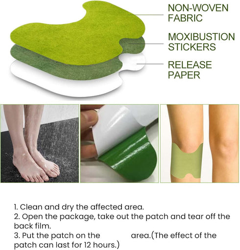 Herbal Knee Patches, Natural Herbal Knee Patches for Relief, Warming Herbal Plaster Patches, Natural Herbal Extracts...