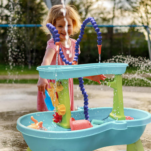 30W Pump Water Table Pump, Water Pump for Kids Water Table, Outdoor Water Game Toys, Water Table Accessories 10FT Insulated Wire - Two Way...