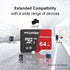LaView 64GB Micro SD Card, Micro SDXC UHS-I Memory Card – 95MB/s,633X,U3,C10, Full HD Video V30, A1, FAT32, High Speed Flash TF Card P500 for Comp...
