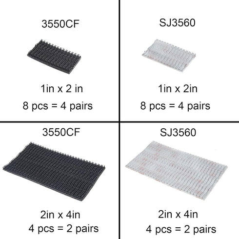 Dual Lock Fastener 2in x 4in 4pcs,Reclosable Interlocking Tape Heavy Duty EZ Pass Holder, Adhesive Hook Lock Sticky Back Mushroom Mounting Tape Bl...