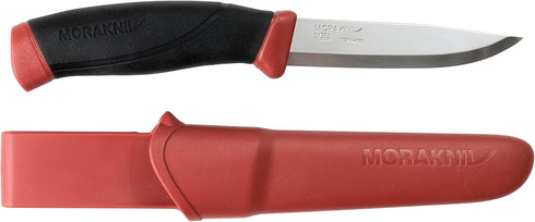 Morakniv Companion (S) Sandvik Stainless Steel Fixed-Blade Knife with Sheath, Dala Red, 4.1 Inch...