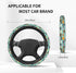 Steering Wheel Cover for Women Men Colorful Cats Kitten Kitty Green Neoprene Steering Wheel Protector Universal Fit Most Car Sedans SUVs - 15 Inch...